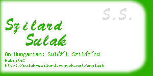 szilard sulak business card